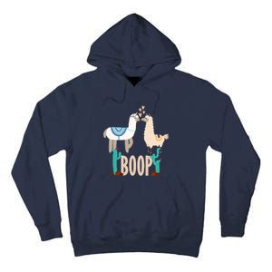 Cute Llama Love Boop Valentines Day Playful Gift Tall Hoodie