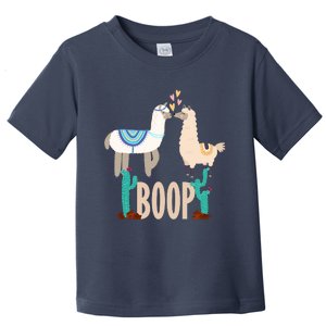 Cute Llama Love Boop Valentines Day Playful Gift Toddler T-Shirt