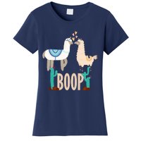 Cute Llama Love Boop Valentines Day Playful Gift Women's T-Shirt