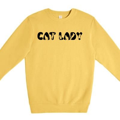 Cat Lovers Ladies Premium Crewneck Sweatshirt