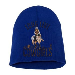 Cow Long Live Country Cool Wild West Funny Gift Short Acrylic Beanie