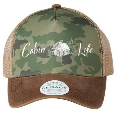 Cabin Life Log Cabin Gift Legacy Tie Dye Trucker Hat