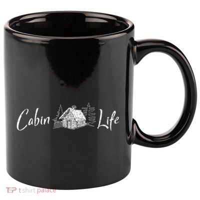 Cabin Life Log Cabin Gift 11oz C Handle Ceramic Mug