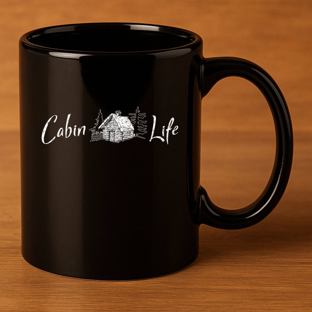 Cabin Life Log Cabin Gift 11oz C Handle Ceramic Mug