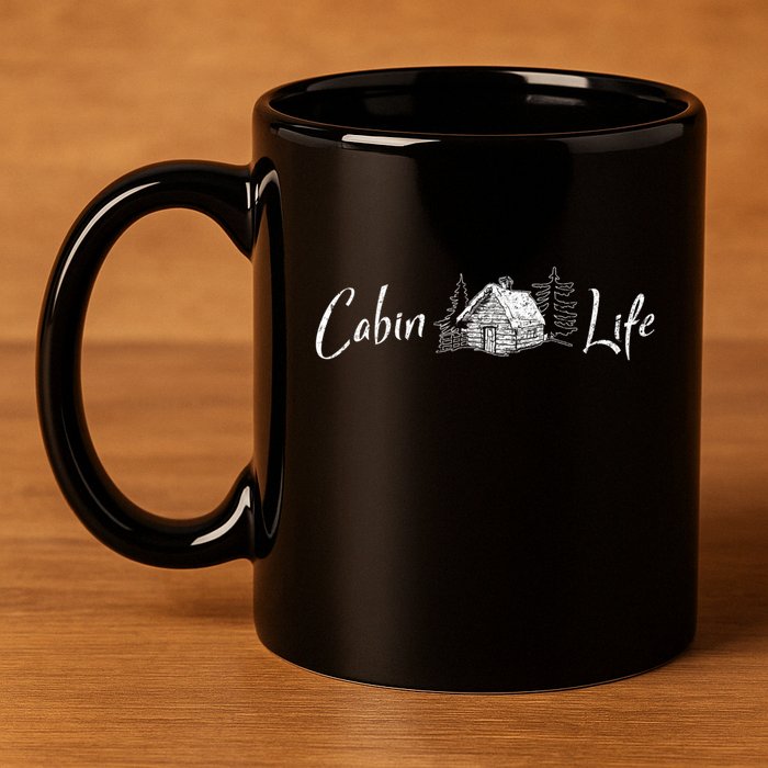 Cabin Life Log Cabin Gift 11oz C Handle Ceramic Mug