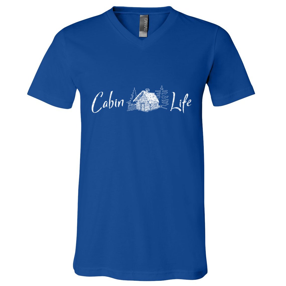 Cabin Life Log Cabin Gift V-Neck T-Shirt