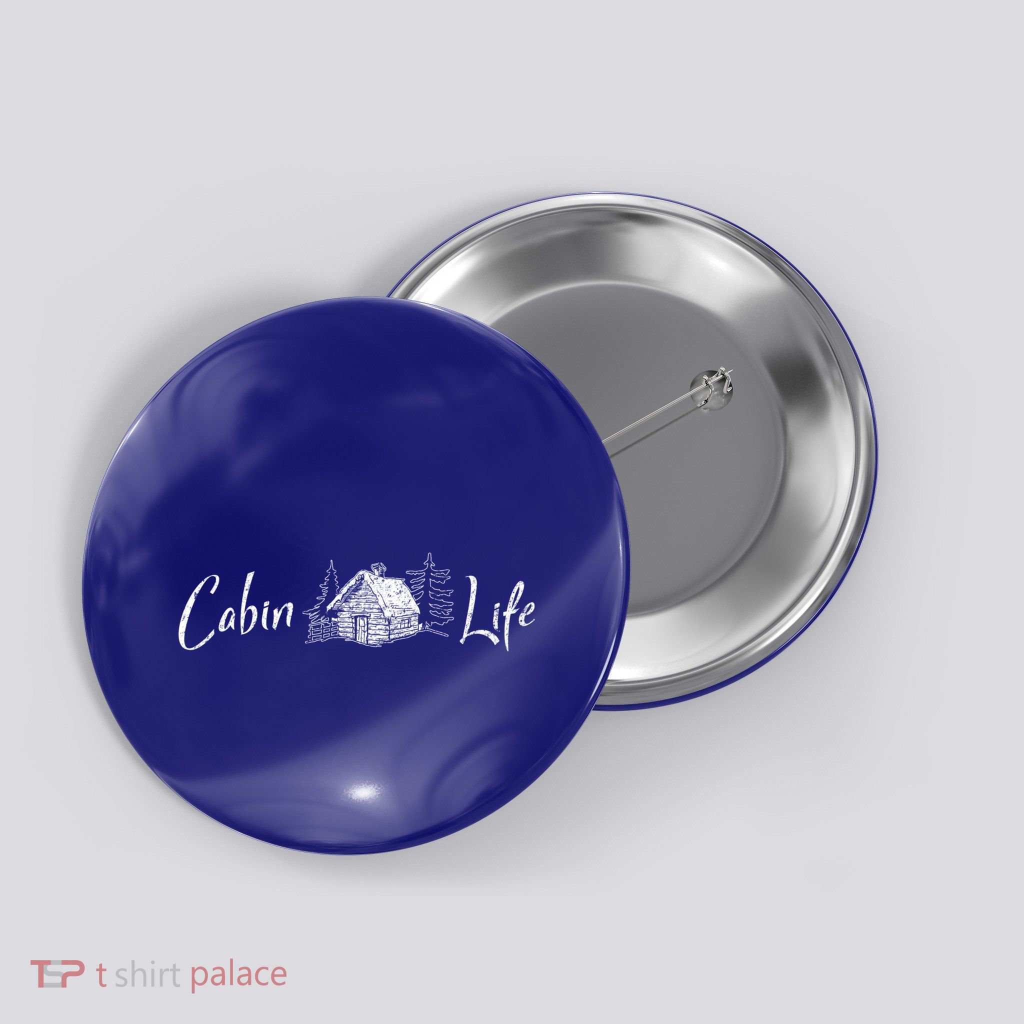 Cabin Life Log Cabin Gift Button