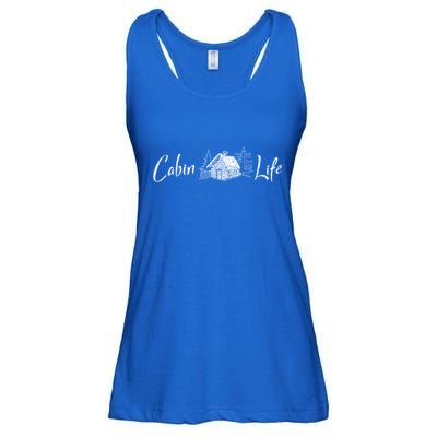 Cabin Life Log Cabin Gift Ladies Essential Flowy Tank