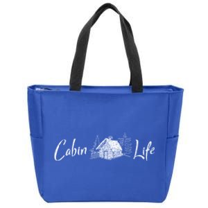 Cabin Life Log Cabin Gift Zip Tote Bag