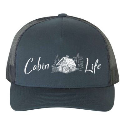 Cabin Life Log Cabin Gift Yupoong Adult 5-Panel Trucker Hat