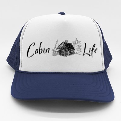 Cabin Life Log Cabin Gift Trucker Hat