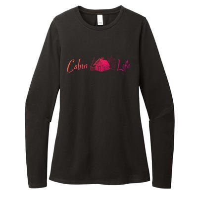 Cabin Life Log Cabin Gift Womens CVC Long Sleeve Shirt