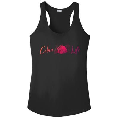 Cabin Life Log Cabin Gift Ladies PosiCharge Competitor Racerback Tank