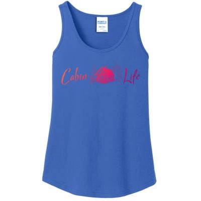 Cabin Life Log Cabin Gift Ladies Essential Tank