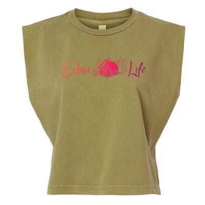 Cabin Life Log Cabin Gift Garment-Dyed Women's Muscle Tee