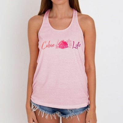 Cabin Life Log Cabin Gift Women's Knotted Racerback Tank