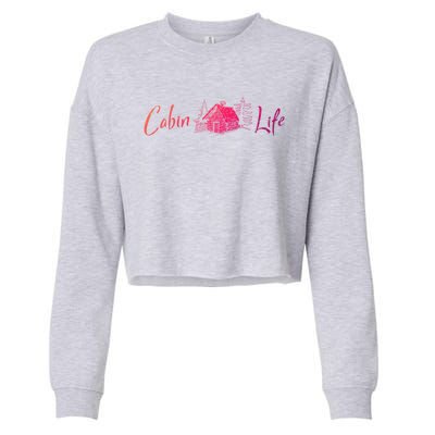 Cabin Life Log Cabin Gift Cropped Pullover Crew