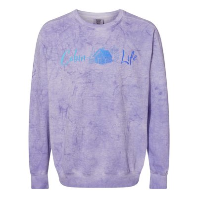 Cabin Life Log Cabin Gift Colorblast Crewneck Sweatshirt