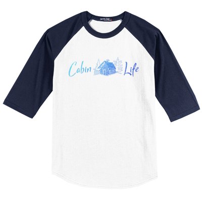 Cabin Life Log Cabin Gift Baseball Sleeve Shirt