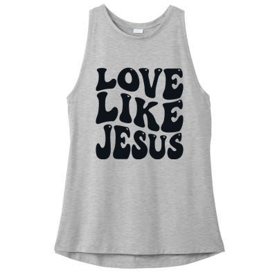 Christian Love Like Jesus Ladies PosiCharge Tri-Blend Wicking Tank