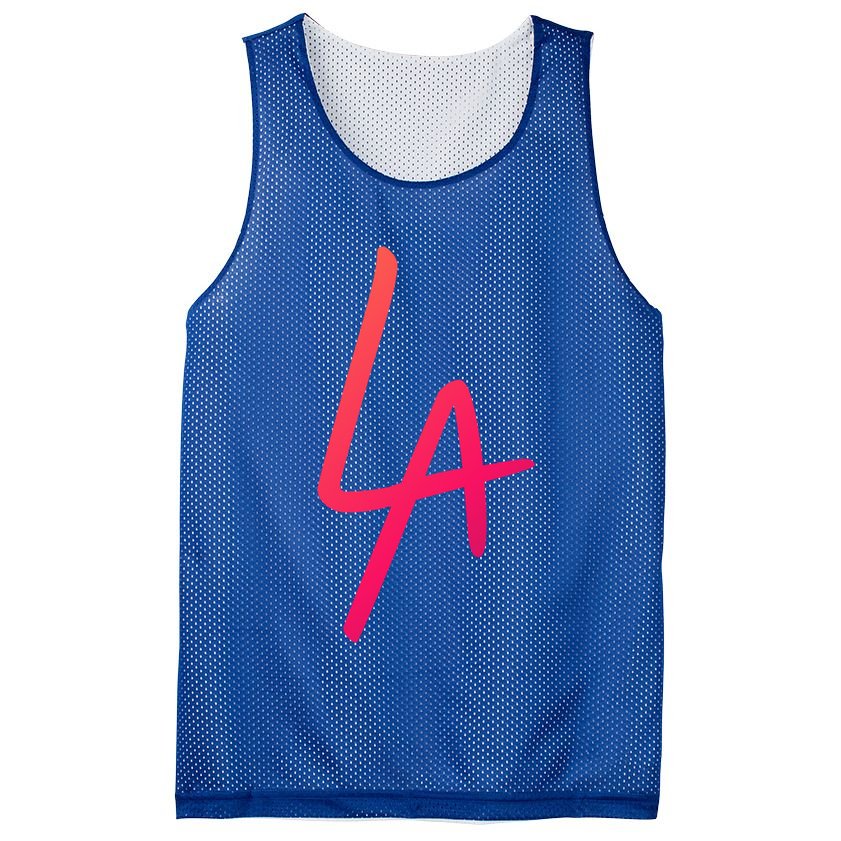 Cool La Letters Los Angeles Pride Trendy California Lovers Gift Mesh Reversible Basketball Jersey Tank