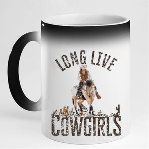 Cow Long Live Country Cool Wild West Gift 11oz Black Color Changing Mug