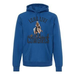 Cow Long Live Country Cool Wild West Gift Premium Hoodie