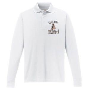 Cowgirls Long Live Wild West Cool Girl Country Girl Performance Long Sleeve Polo