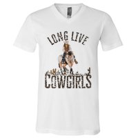 Cowgirls Long Live Wild West Cool Girl Country Girl V-Neck T-Shirt