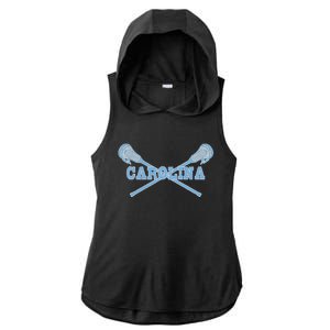 Carolina Lacrosse Lax Sticks Ladies PosiCharge Tri-Blend Wicking Draft Hoodie Tank