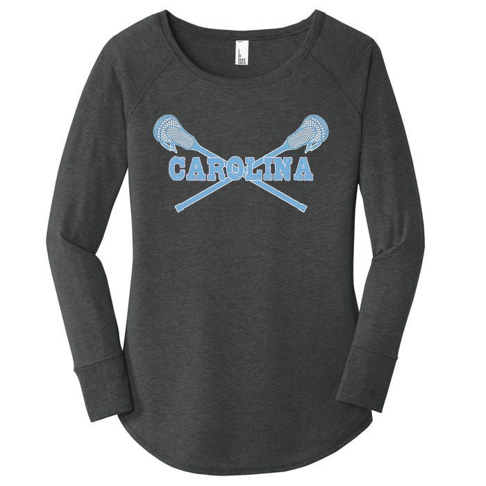 Carolina Lacrosse Lax Sticks Women's Perfect Tri Tunic Long Sleeve Shirt