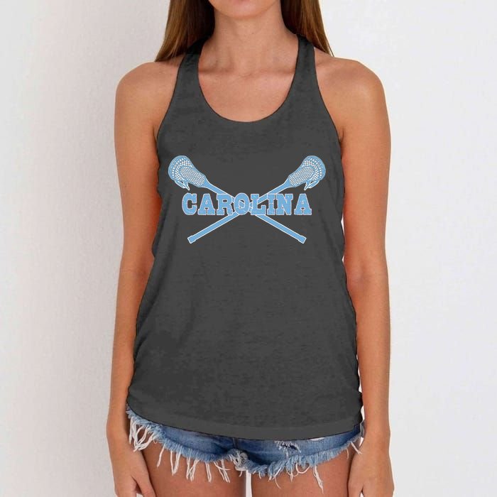 Carolina Lacrosse Lax Sticks Women's Knotted Racerback Tank