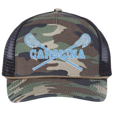 Carolina Lacrosse Lax Sticks Retro Rope Trucker Hat Cap