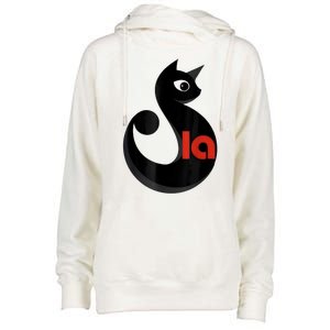 Comma La La Cat  Comma La Womens Funnel Neck Pullover Hood