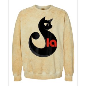 Comma La La Cat  Comma La Colorblast Crewneck Sweatshirt