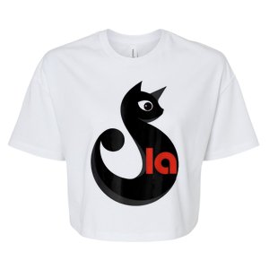 Comma La La Cat  Comma La Bella+Canvas Jersey Crop Tee