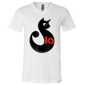 Comma La La Cat  Comma La V-Neck T-Shirt