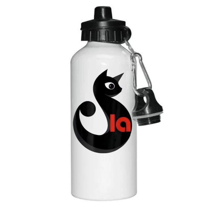 Comma La La Cat  Comma La Aluminum Water Bottle