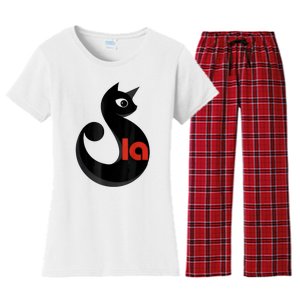 Comma La La Cat  Comma La Women's Flannel Pajama Set