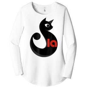 Comma La La Cat  Comma La Women's Perfect Tri Tunic Long Sleeve Shirt