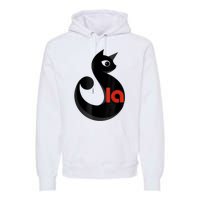 Comma La La Cat  Comma La Premium Hoodie