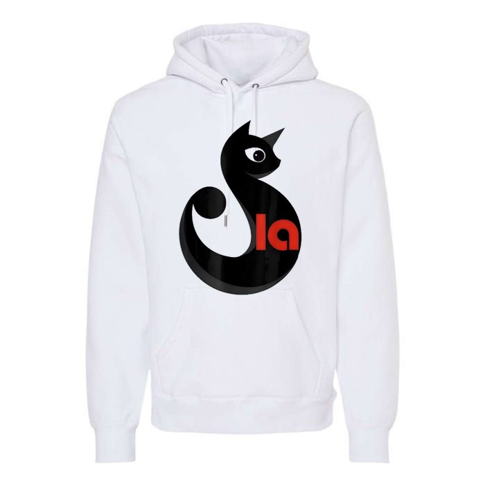 Comma La La Cat  Comma La Premium Hoodie