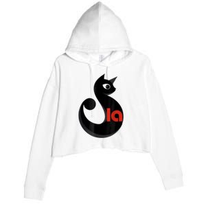 Comma La La Cat  Comma La Crop Fleece Hoodie