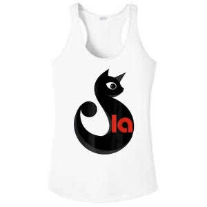 Comma La La Cat  Comma La Ladies PosiCharge Competitor Racerback Tank