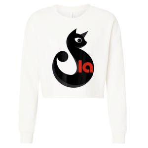 Comma La La Cat  Comma La Cropped Pullover Crew