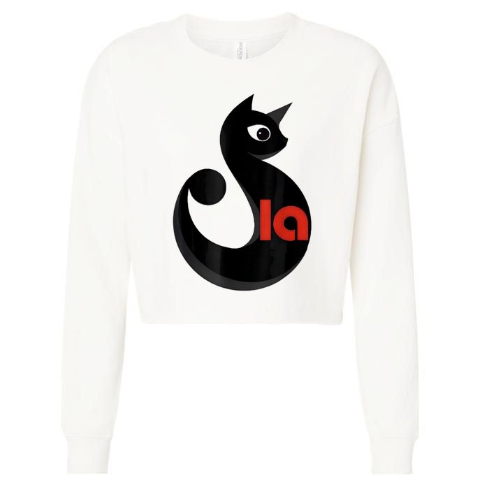 Comma La La Cat  Comma La Cropped Pullover Crew