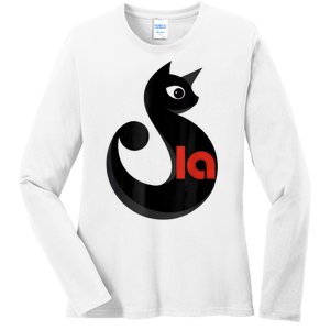 Comma La La Cat  Comma La Ladies Long Sleeve Shirt