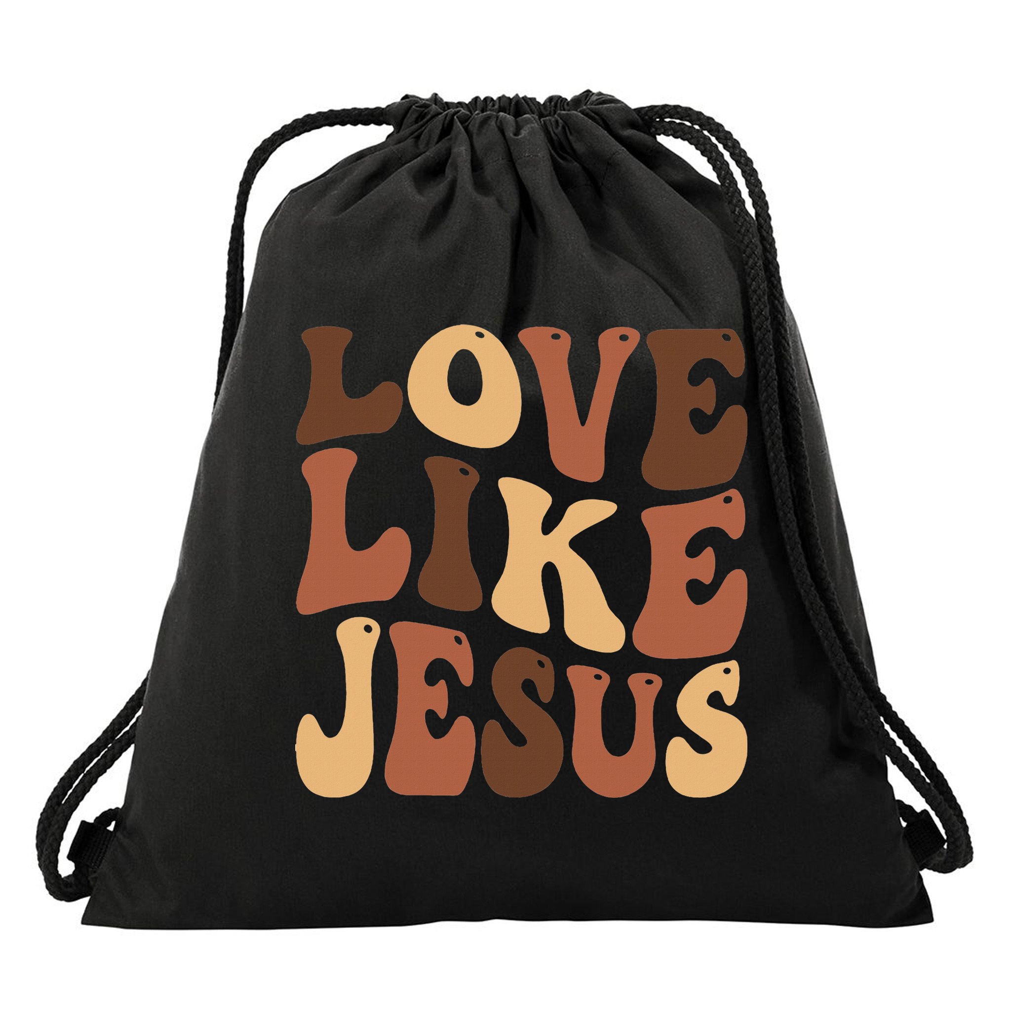 Christian Love Like Jesus Melanin Black History Drawstring Bag