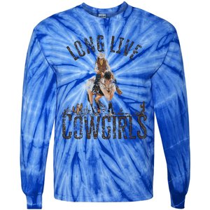 Cow Long Live Country Cool Wild West Gift Tie-Dye Long Sleeve Shirt