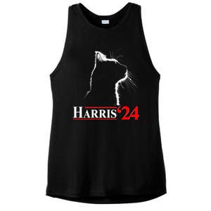 Cat Lady Ladies For Kamala Harris 2024 Ladies PosiCharge Tri-Blend Wicking Tank